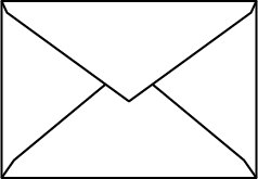 back view of a closed envelope